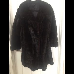 Long vintage fur coat